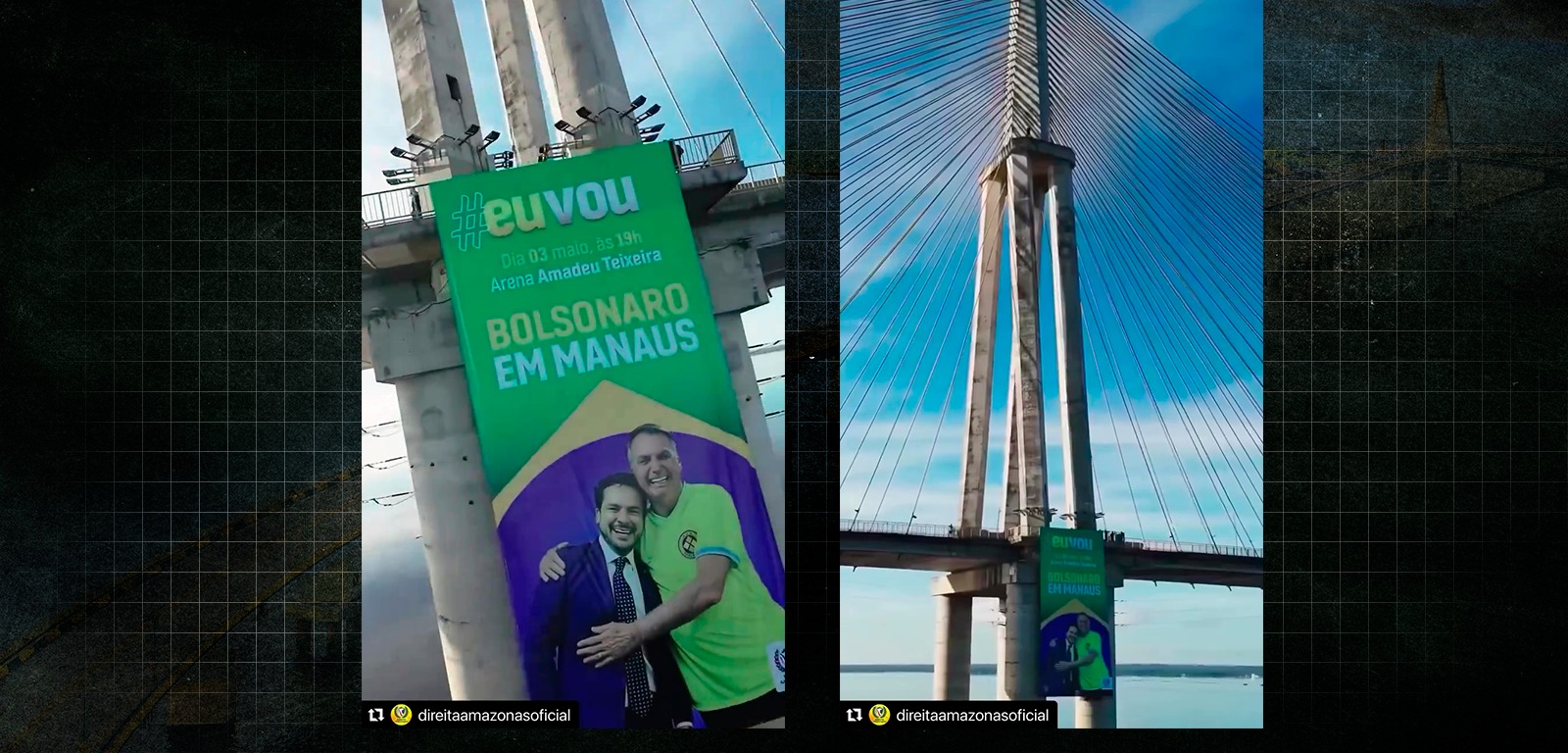 ‘Não pediu autorização’: diz Sedurb sobre banner de Alberto Neto e Bolsonaro