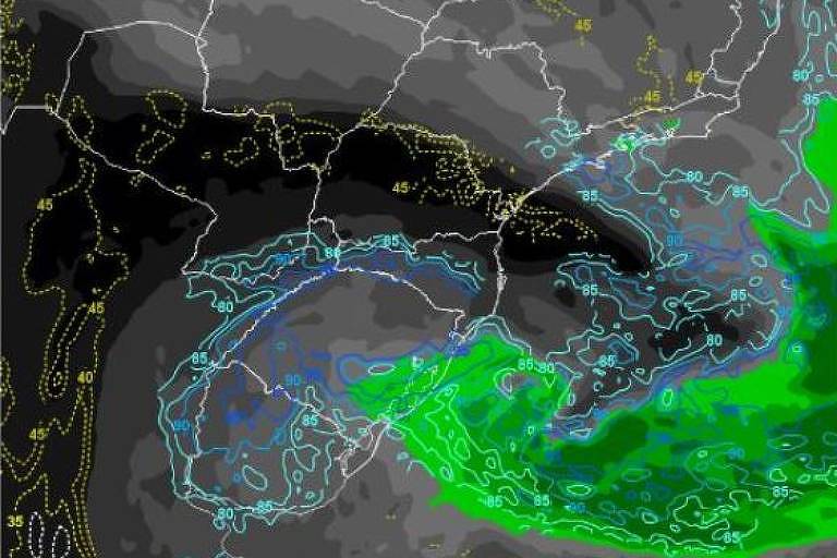 Ciclone provoca ventos fortes e alerta do litoral do RS ao RJ nesta terça-feira, 28