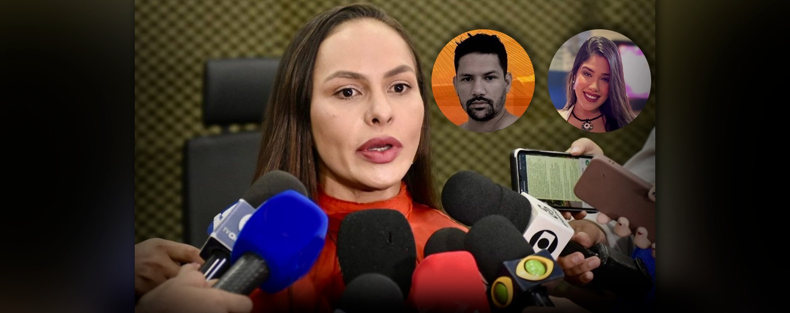 Delegada falou em coletiva sobre a prisão do suspeito (Composição: Weslley Santos/Revista Cenarium)