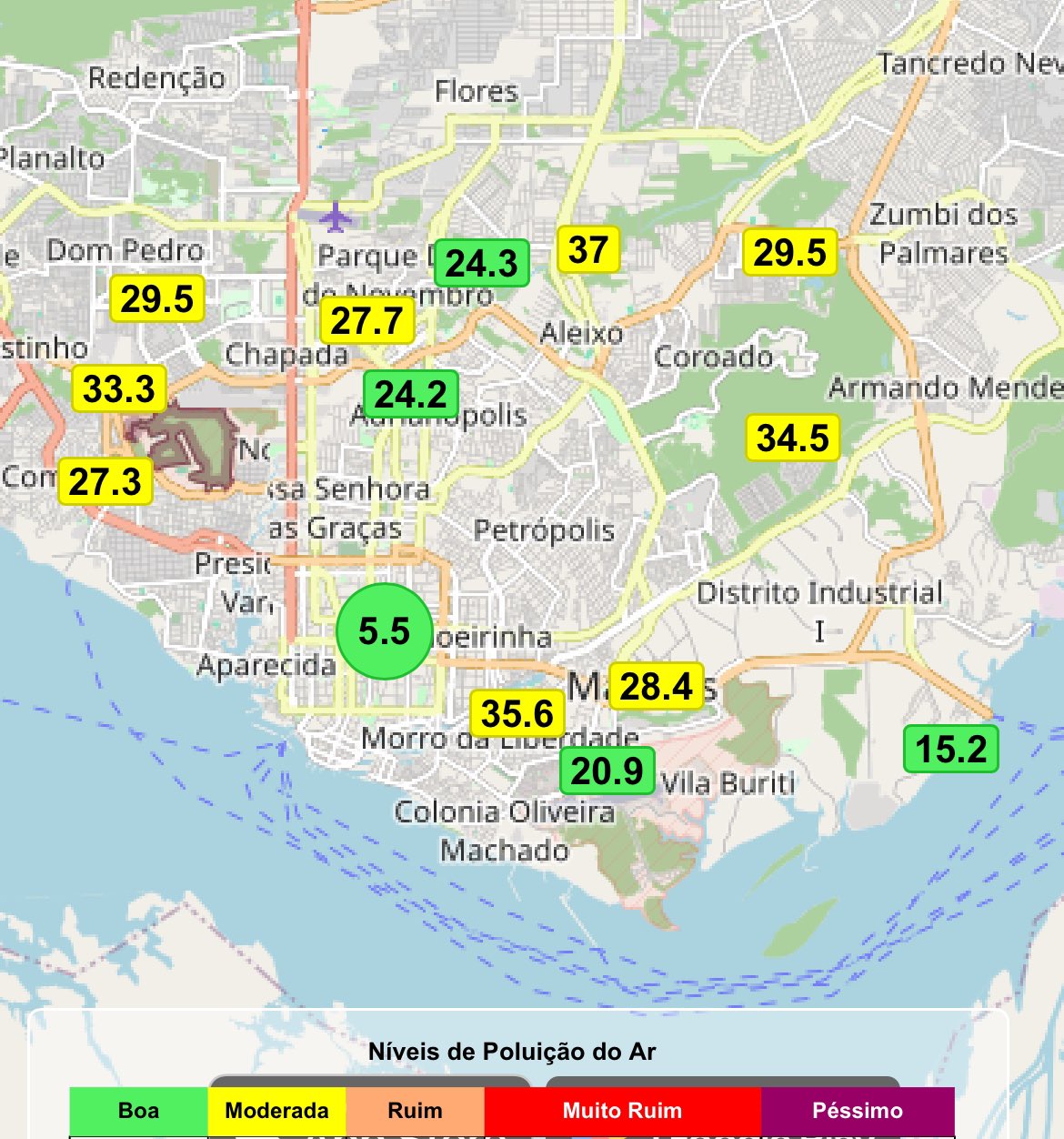 Fumaça: qualidade do ar em Manaus registra piora, aponta sistema de monitoramento