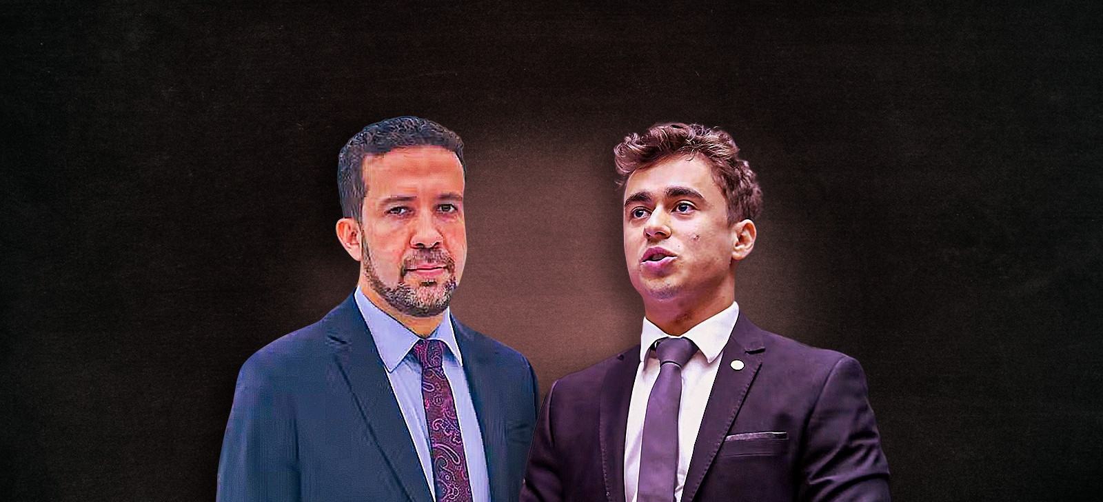 Os deputados federais André Janones e Nikolas Ferreira (Composição de Paulo Dutra/CENARIUM)