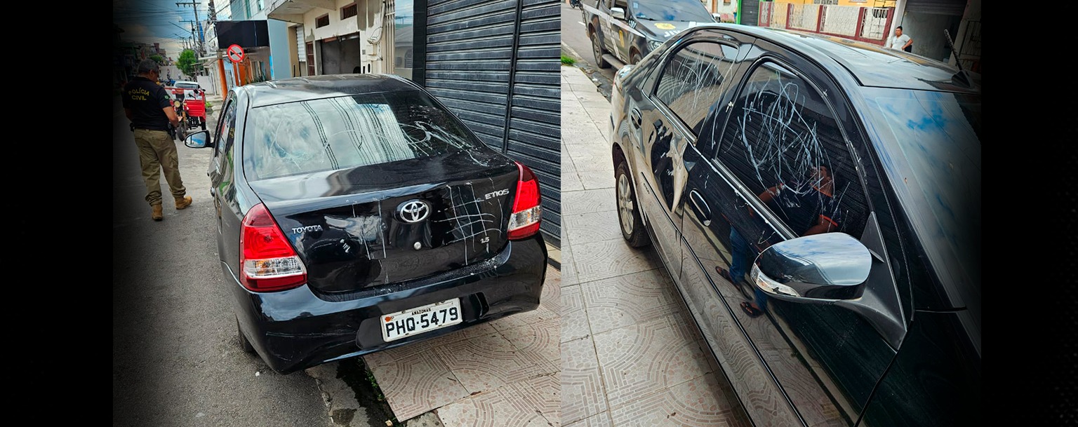 Vídeo: mulher é presa por riscar e amassar carro do Ministério Público do Amazonas
