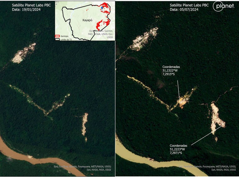 Garimpo devastou mais de 500 campos de futebol em três terras indígenas neste ano, diz Greenpeace
