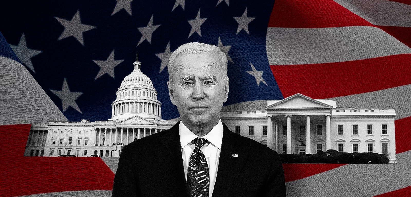 Presidente americano Joe Biden. (Composição de Paulo Dutra)