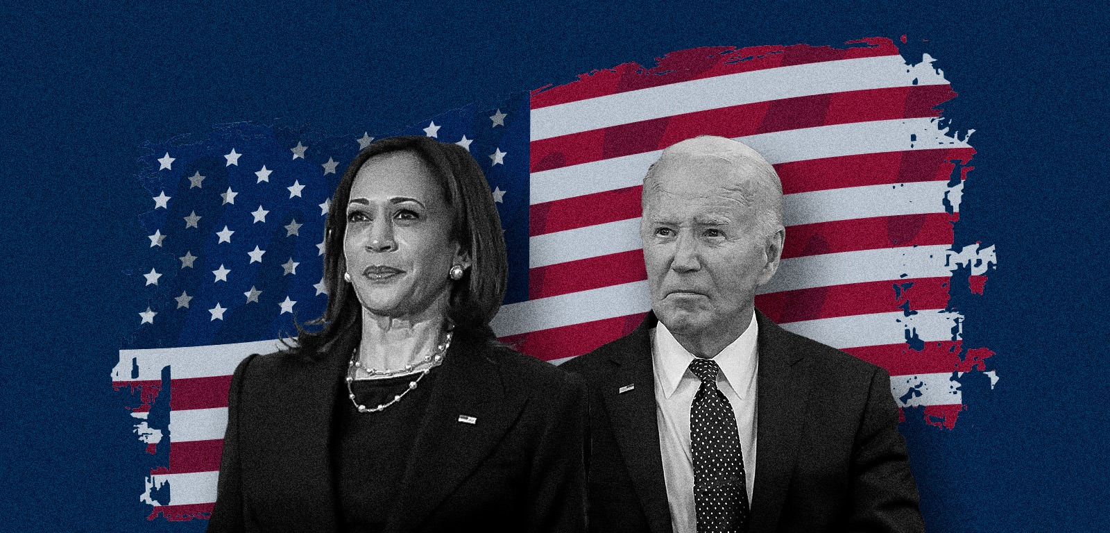 A esquerda, a vice-presidente dos EUA, Kamala Harris e a direita, presidente Joe Biden. (Foto: Composição de Paulo Dutra/Cenarium)