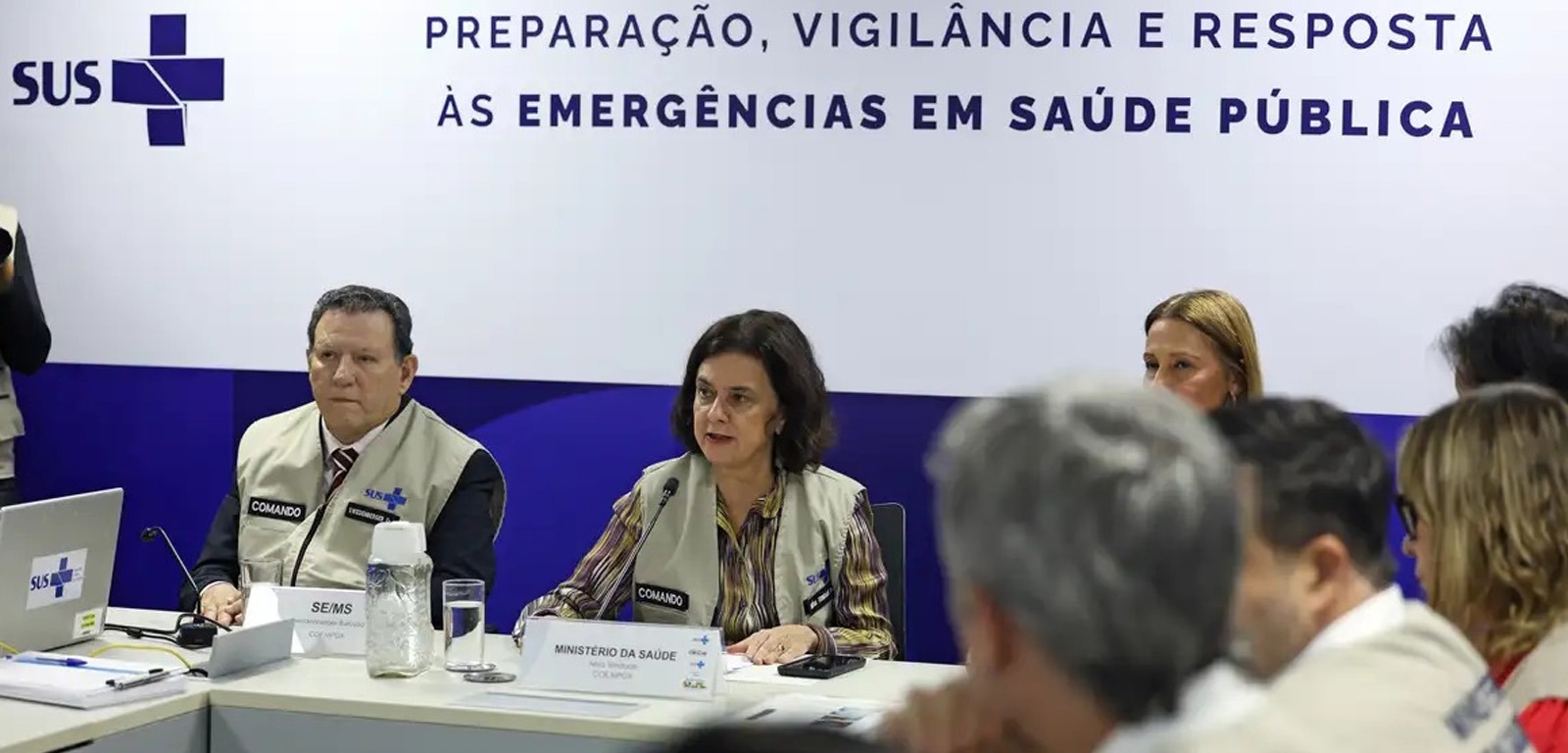 Reunião do Ministério da Saúde com a presença de Nísia Trindade (Divulgação/Agência Brasil)