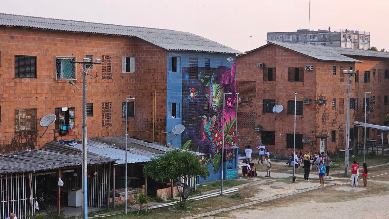 Mural artístico inaugurado em comunidade de Manaus exalta lenda amazônica do Guaraná