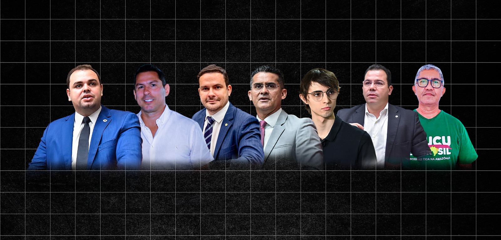 Da esquerda para a direita, os candidatos com maior para o menor tempo de propaganda (Composição: Paulo Dutra/CENARIUM)