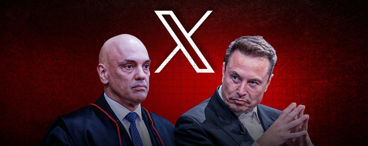 Alexandre de Moraes e Elon Musk (Composição: Weslley Santos/CENARIUM)