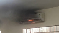 Ar-condicionado pega fogo em UBS na Zona Leste de Manaus