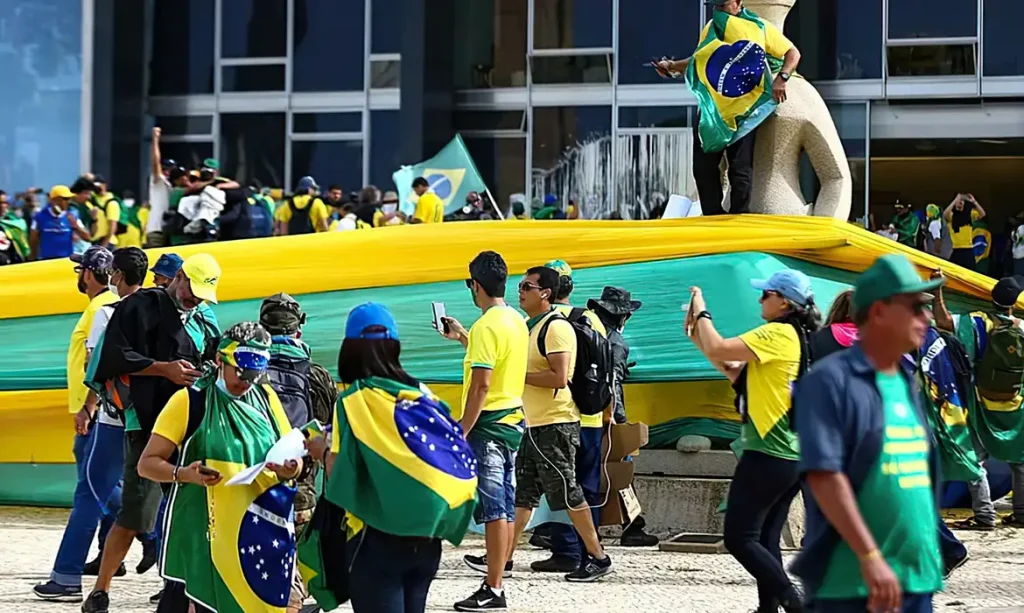Ataques no dia 8 de janeiro de 2023 em Brasília (Marcello Camargo/Agência Brasil)