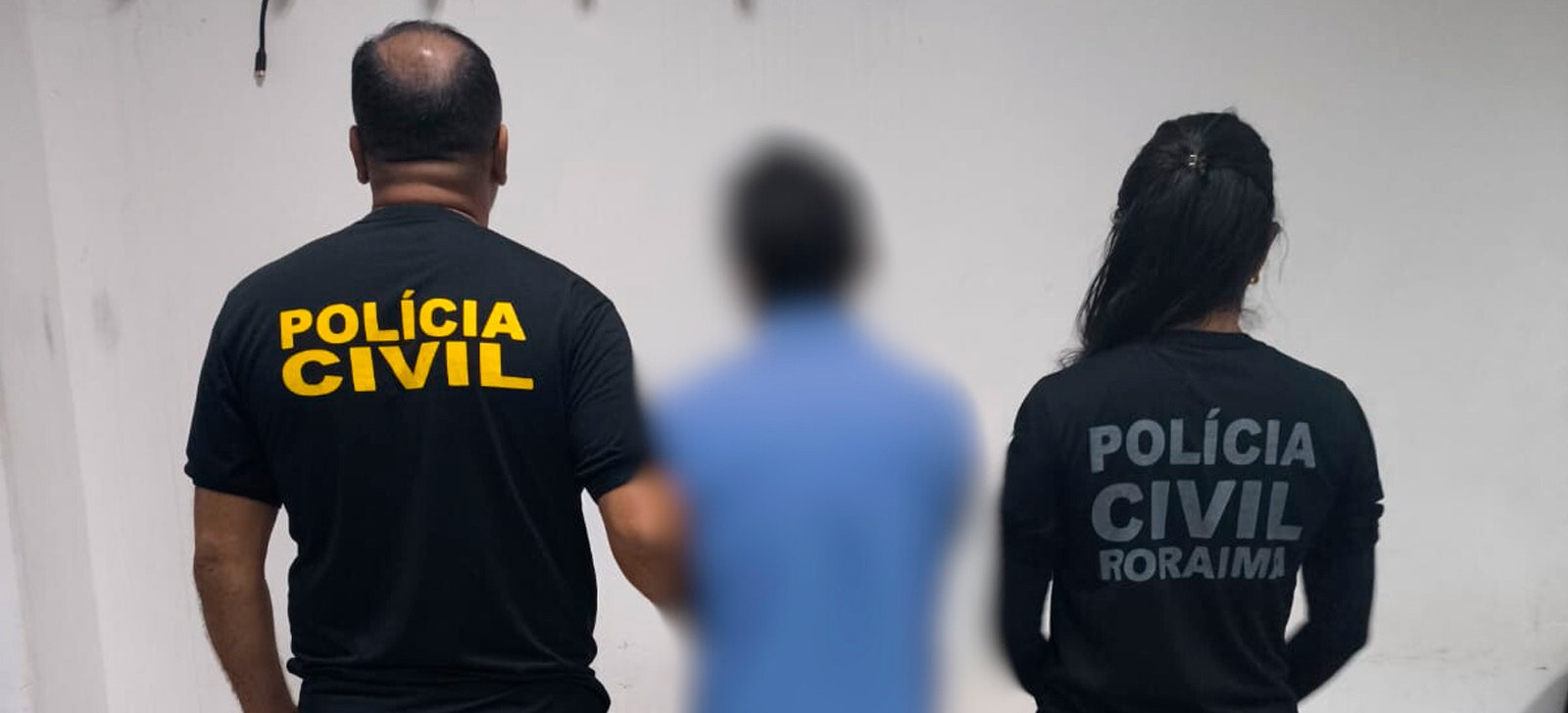 Agentes da PC-RR apresentaram suspeito na delegacia (Divulgação)