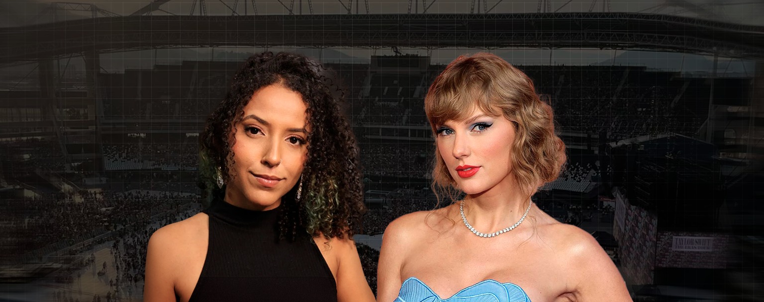 Ana Clara Benevides Machado e Taylor Swift (Composição: Weslley Santos/CENARIUM)