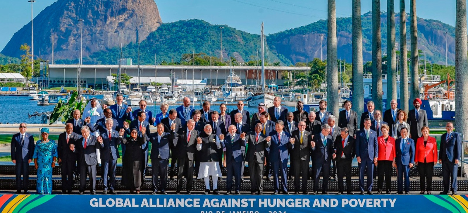 Foto oficial com os líderes do G20 no Rio de Janeiro (Divulgação/PR)