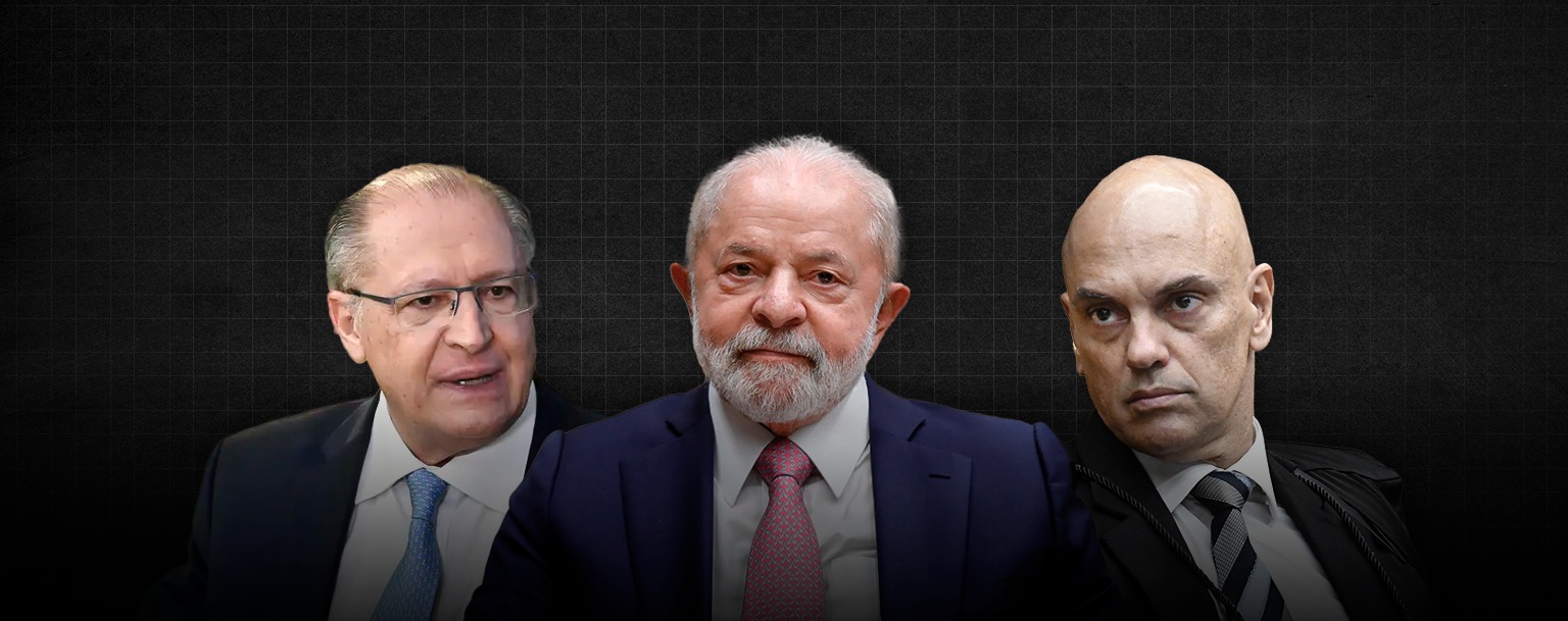 Geraldo Alckmin, Lula e Alexandre de Moraes (Composição de Weslley Santos/CENARIUM)