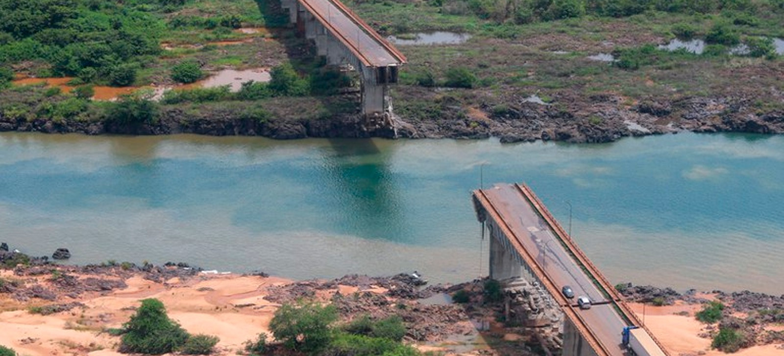 Ponte Juscelino Kubitschek de Oliveira desabou nesse domingo (Felipe Brasil/Ministério dos Transportes)