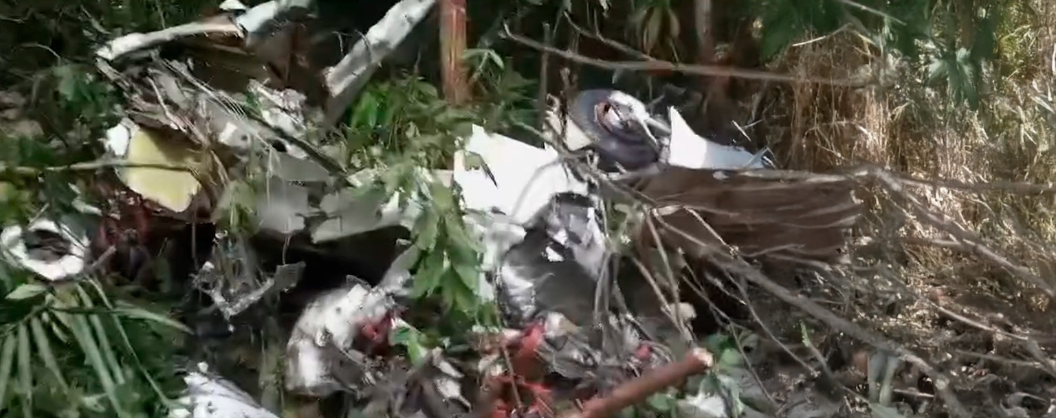 Destroços de aeronave foram encontrados nesta quarta-feira, 25 (Reprodução/Redes sociais)