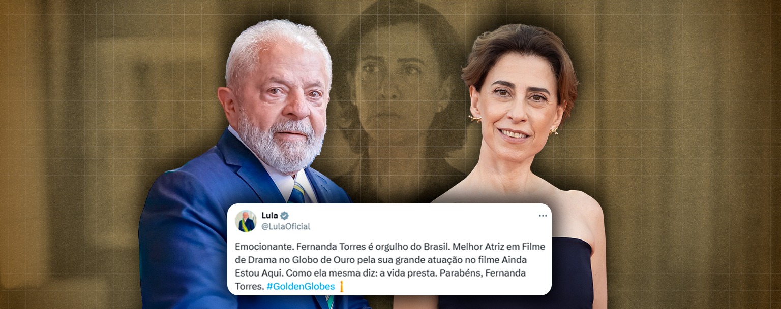 ‘Orgulho do Brasil’: Lula parabeniza Fernanda Torres por prêmio