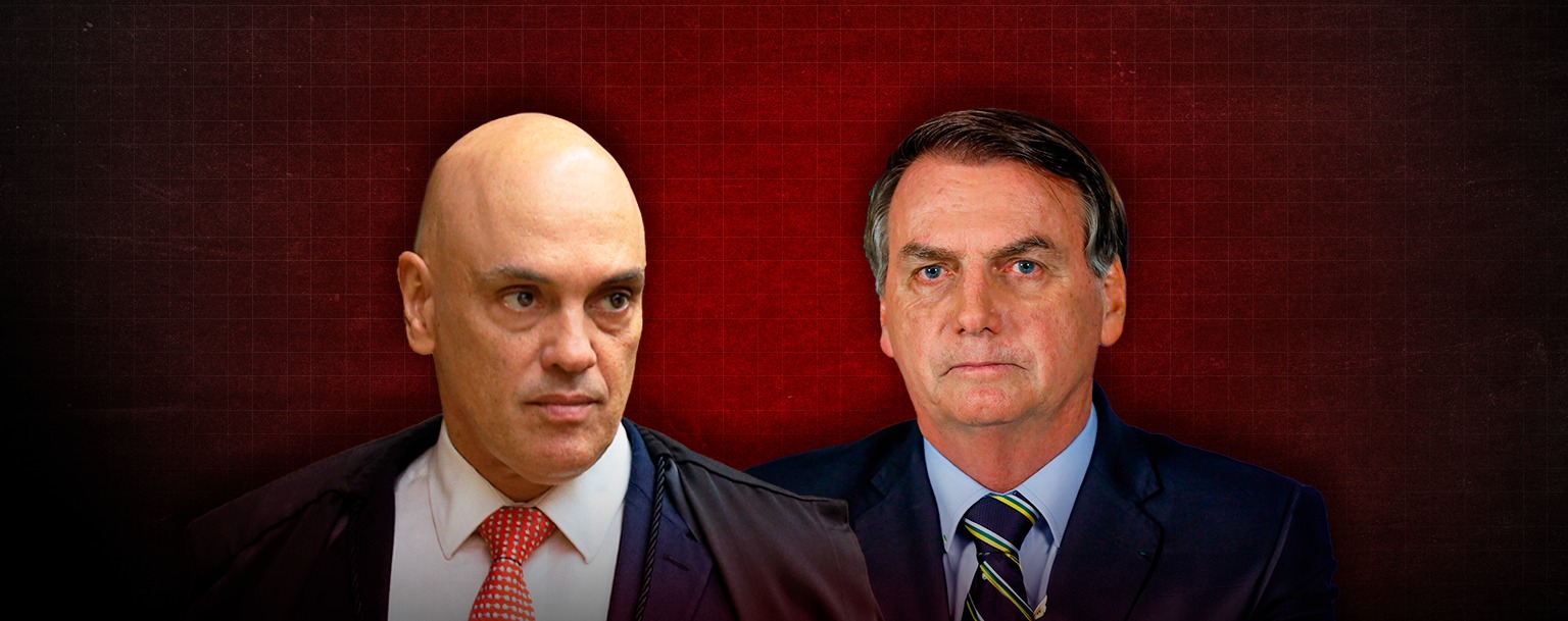 Alexandre de Moraes e Jair Bolsonaro (Composição: Weslley Santos/CENARIUM)