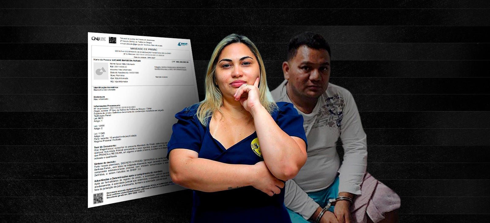 Justiça do AM manda prender esposa de traficante, recebida no MJSP