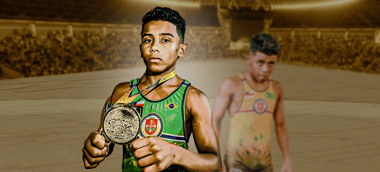 Murilo Diamante will compete as a representative of Brazil in the U15 category of the Pan-American Championship (Composition by Paulo Dutra/CENARIUM)