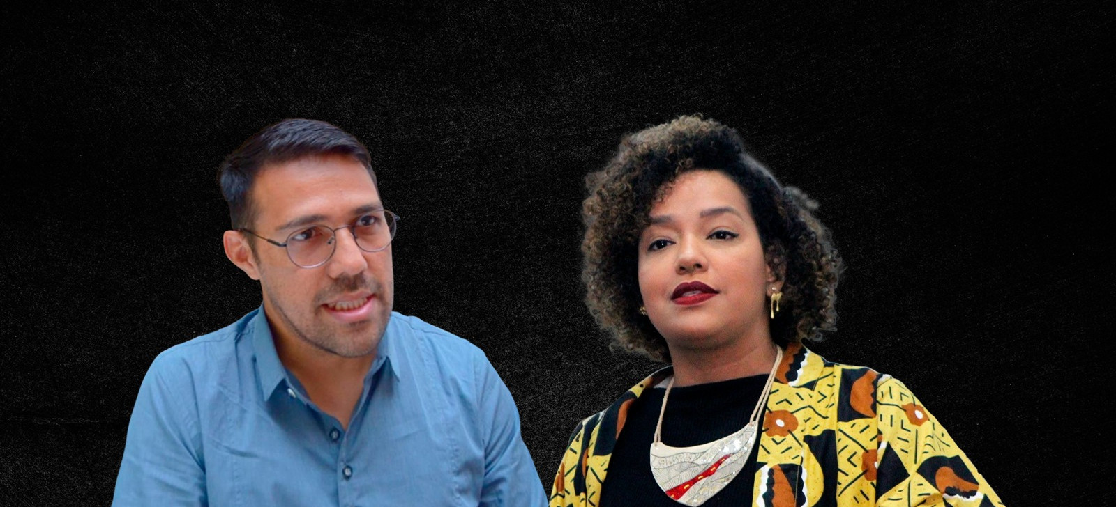 Secretário-adjunto da Secretaria de Estado de Educação do Pará (Seduc-PA), Diego Henrique Monteiro Maia e a deputada estadual Lívia Duarte (Psol)(Composição de Paulo Dutra/CENARIUM))