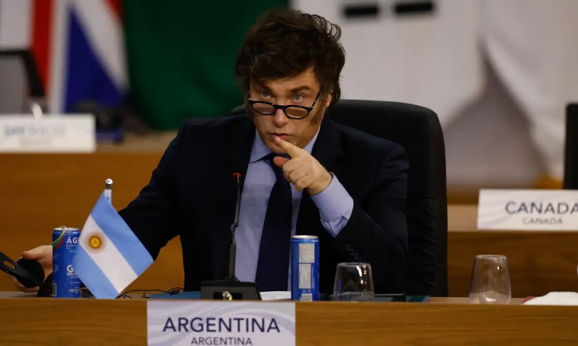 Presidente da Argentina, Javier Milei (Tânia Rêgo/Agência Brasil)