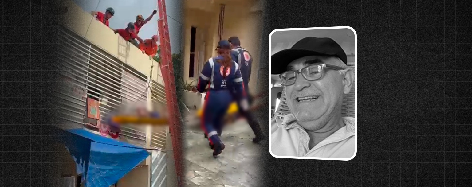 Corpo de idoso é derrubado por bombeiros durante remoção em Manaus; veja vídeo