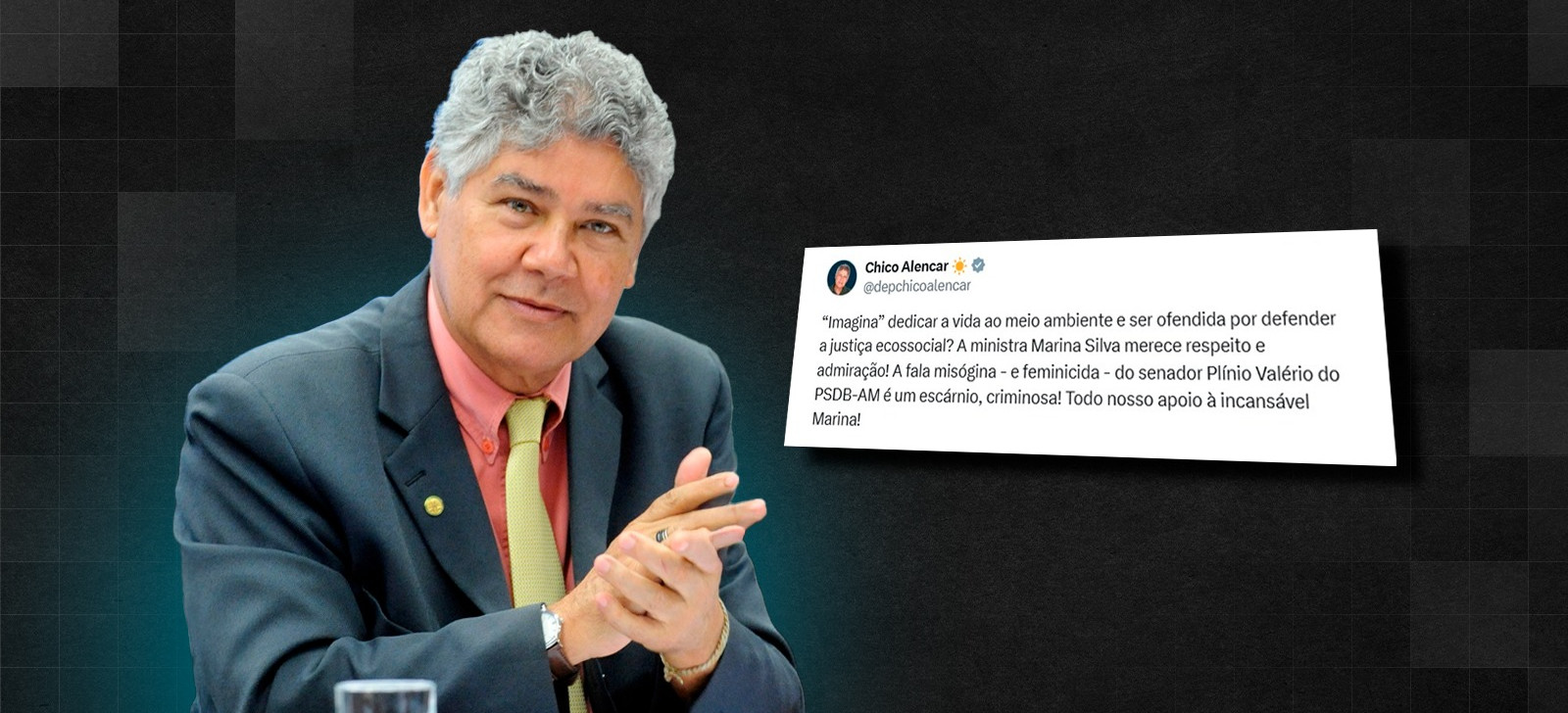 Declaração de Plínio é misógina e feminicida, diz deputado Chico Alencar