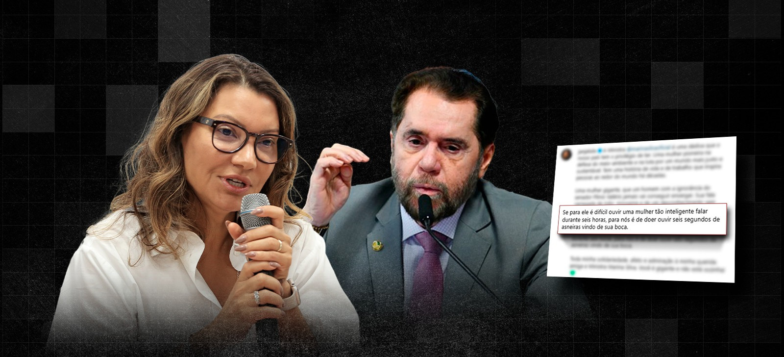 ‘Dói ouvir 6 segundos de asneiras da sua boca’, diz Janja sobre fala de Plínio