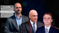 ‘Moraes quer matar Bolsonaro’, diz Eduardo após entrega de intimação