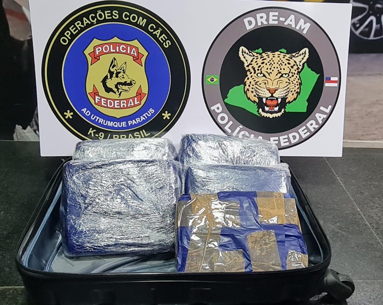 Homem é preso com quase 6 kg de drogas no aeroporto do Amazonas