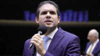 Hugo Motta pede pacificação ao falar sobre obstrução à ‘Lei da Anistia’