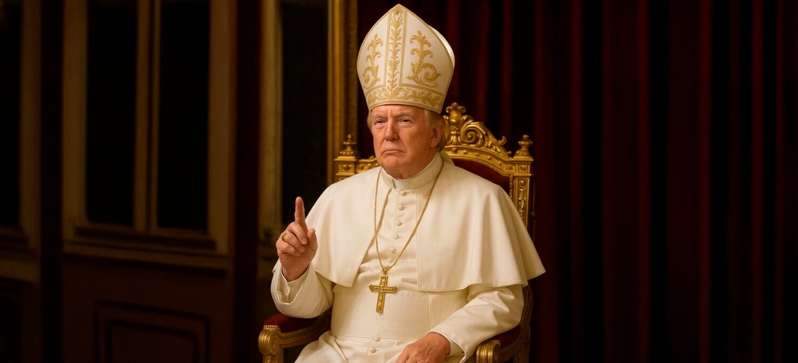 Donald Trump posta foto nas redes sociais vestido como papa