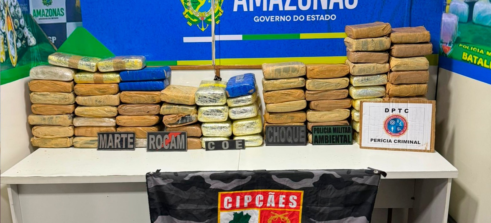 Polícia apreende 84 tabletes de drogas no interior do Amazonas