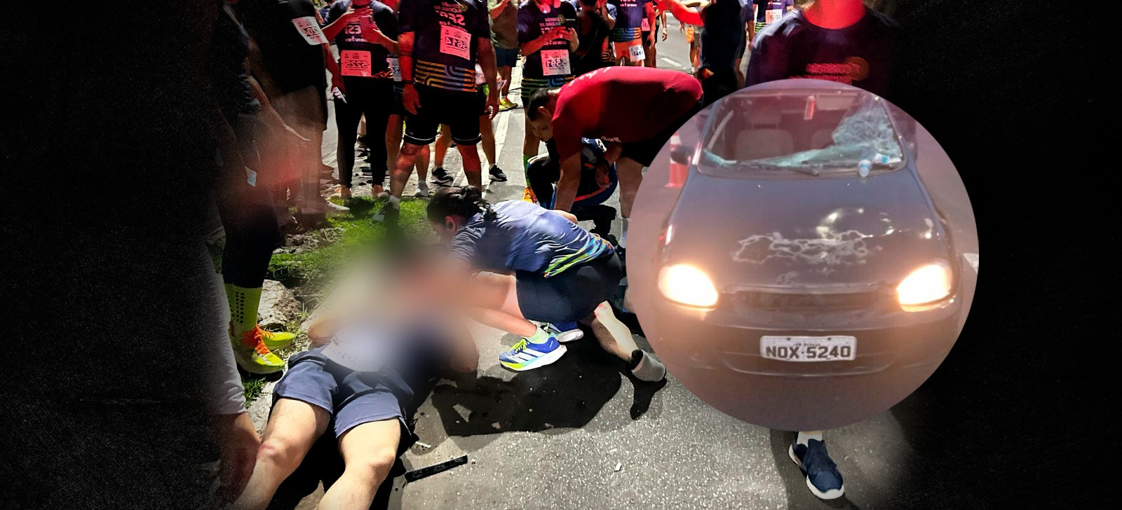 Motorista com indícios de embriaguez atropela corredores em Manaus