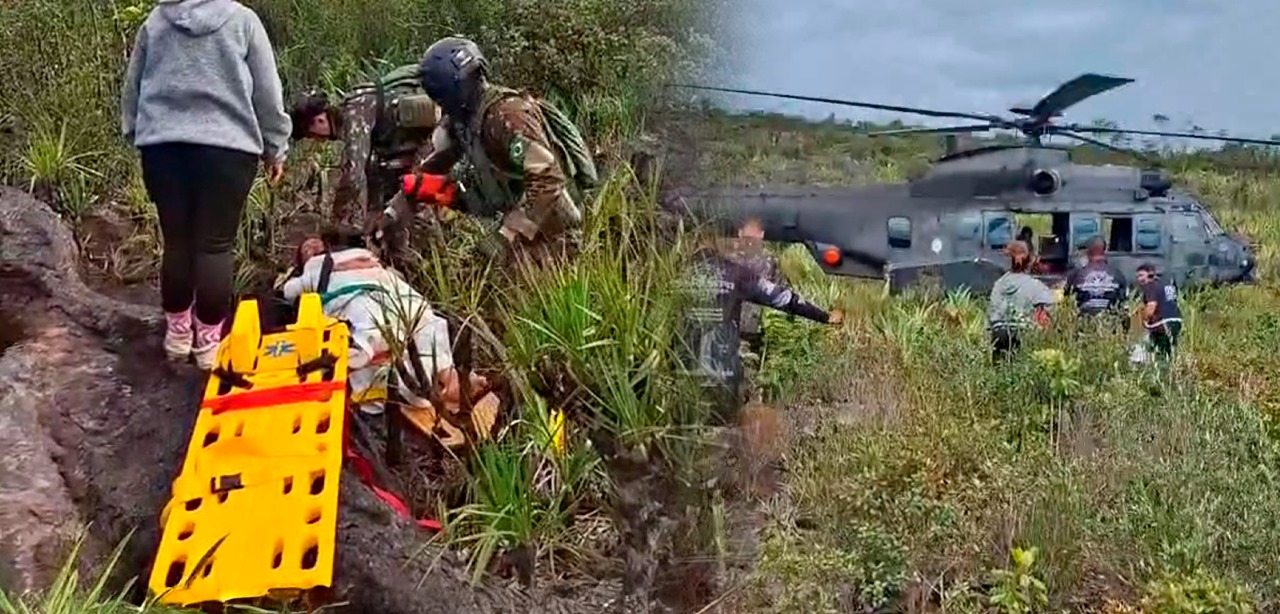 Mulher é resgatada após quatro dias com perna quebrada em serra no Amazonas