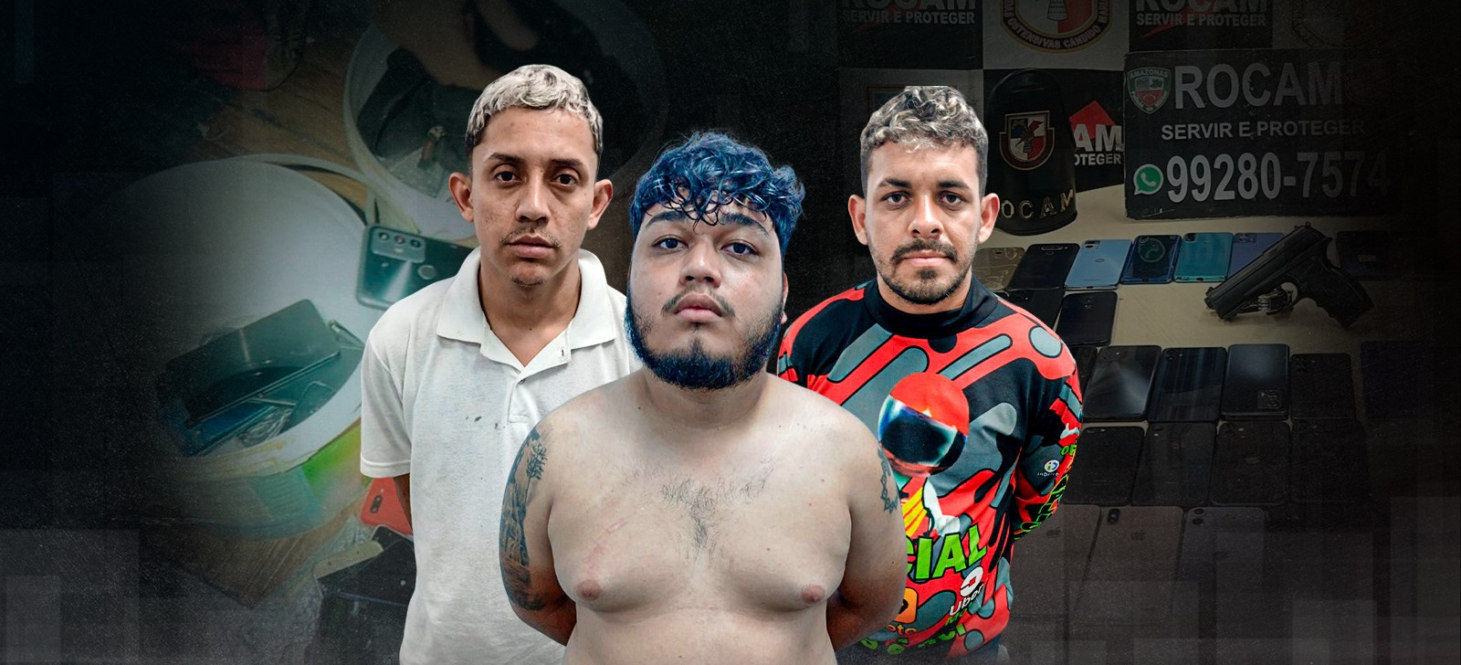 Suspeitos são presos pela PM-AM com mais de 60 celulares em Manaus