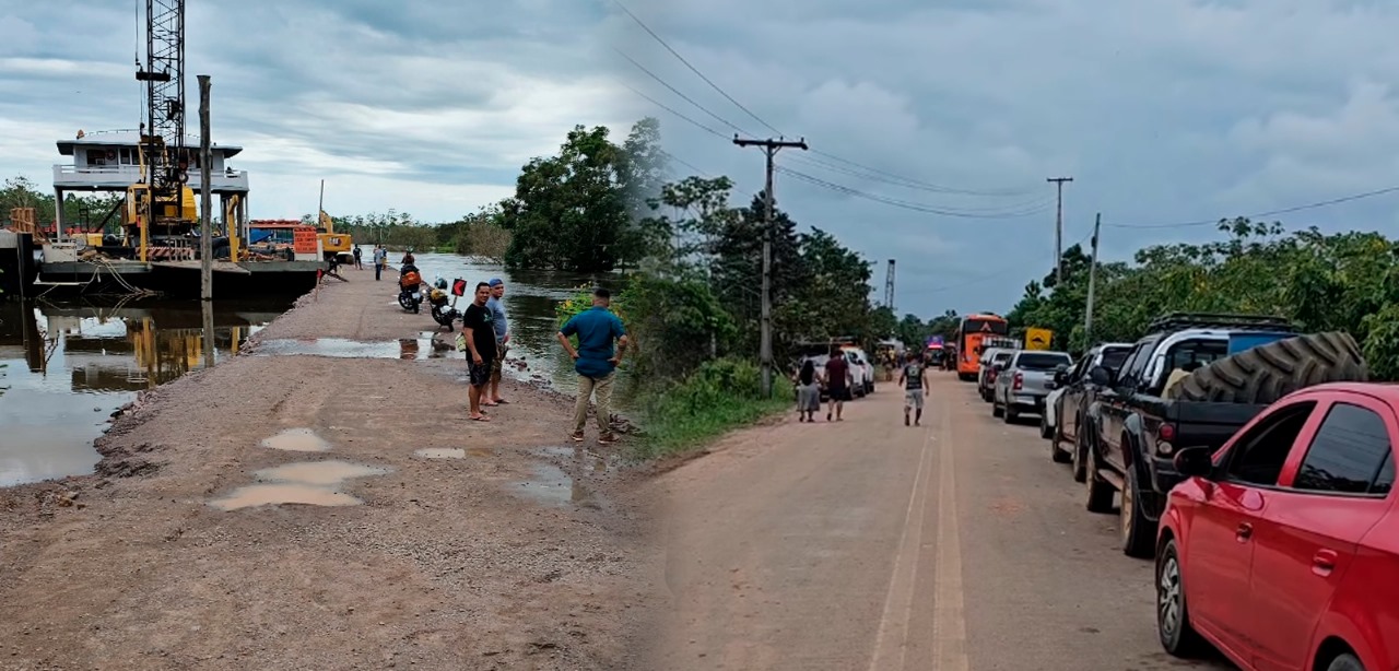 BR-319 closed after embankment collapses and interrupts ferry crossing
