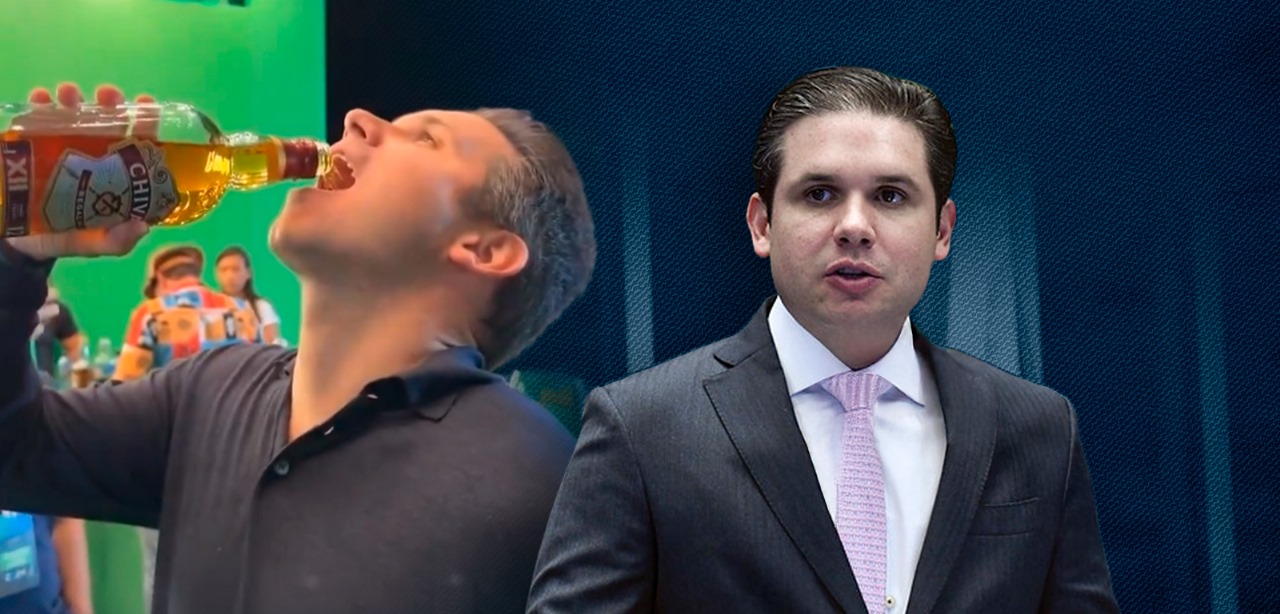 Presidente da Câmara bebe uísque em São João de Patos, na Paraíba