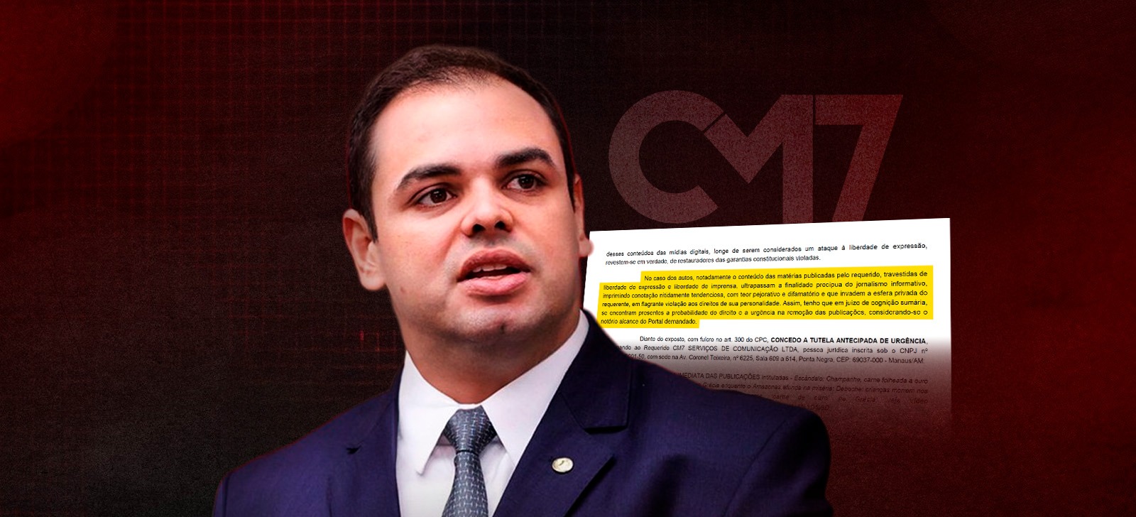 TJAM manda Blog CM7 excluir textos pejorativos contra presidente da Aleam: ‘Ultrapassa o Jornalismo’