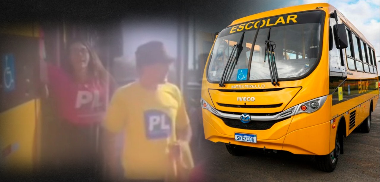 Bolsonaro supporters use school bus to attend demonstration in Belém