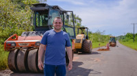 Presidente da Assembleia Legislativa vistoria obras de estrada no interior do Amazonas