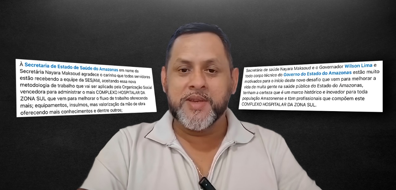 Antes de ser exonerado, gerente que fez denúncias contra Saúde no AM elogiava gestão nas redes
