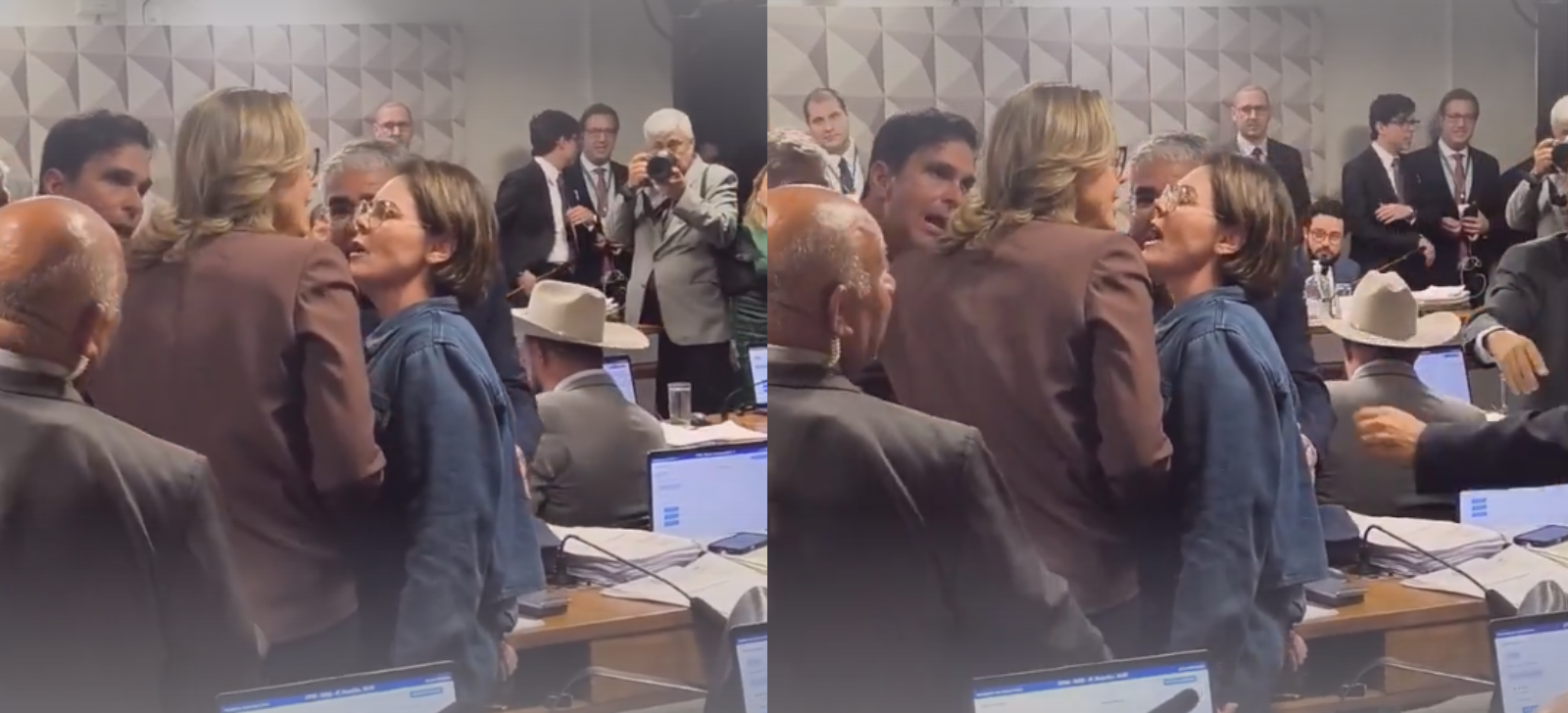 Deputada e senadora batem boca na CPMI do INSS e precisam ser contidas