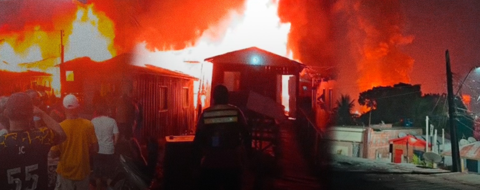 Incêndio destrói casas no interior do Amazonas e deixa cinco feridos