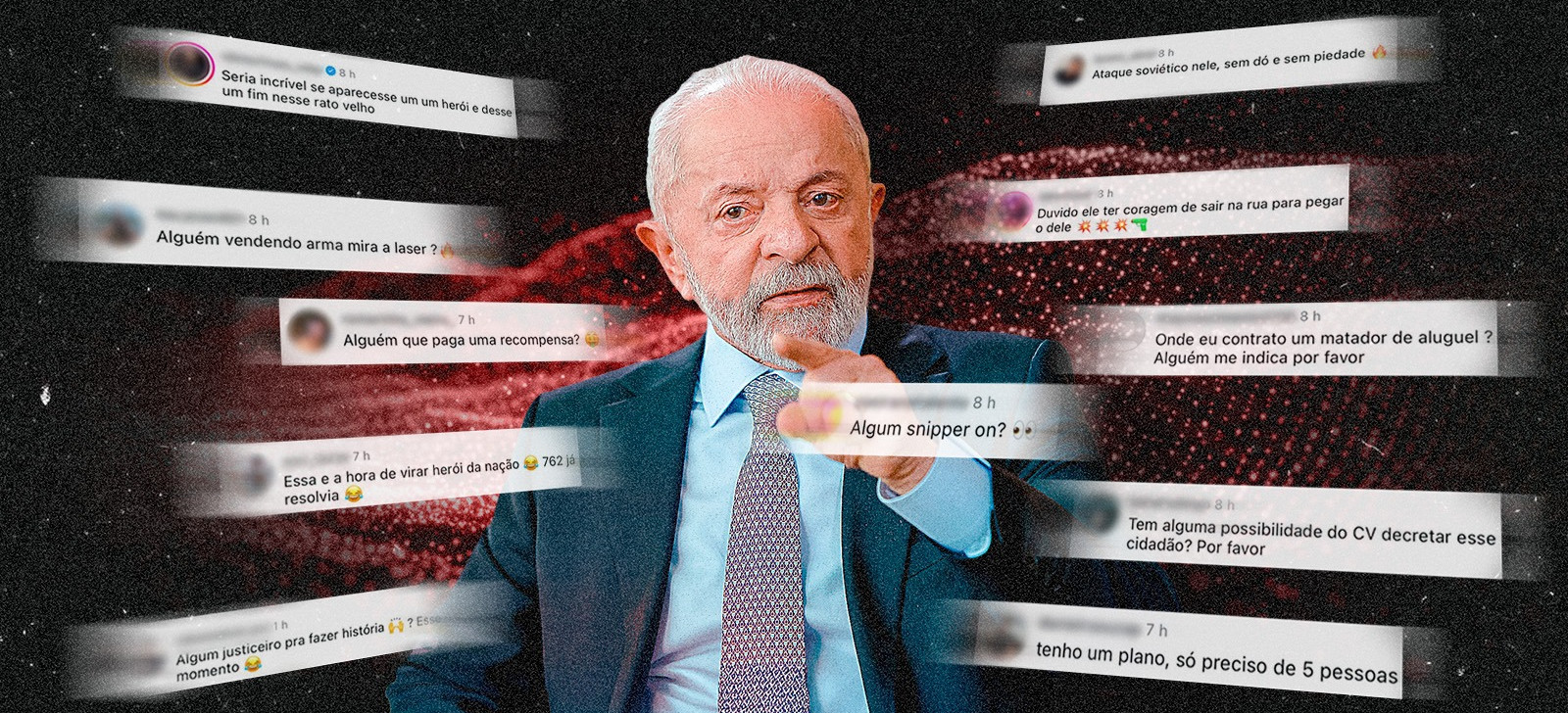 Ameaças a Lula em Manaus mencionam ‘matador de aluguel’ e uso de armas