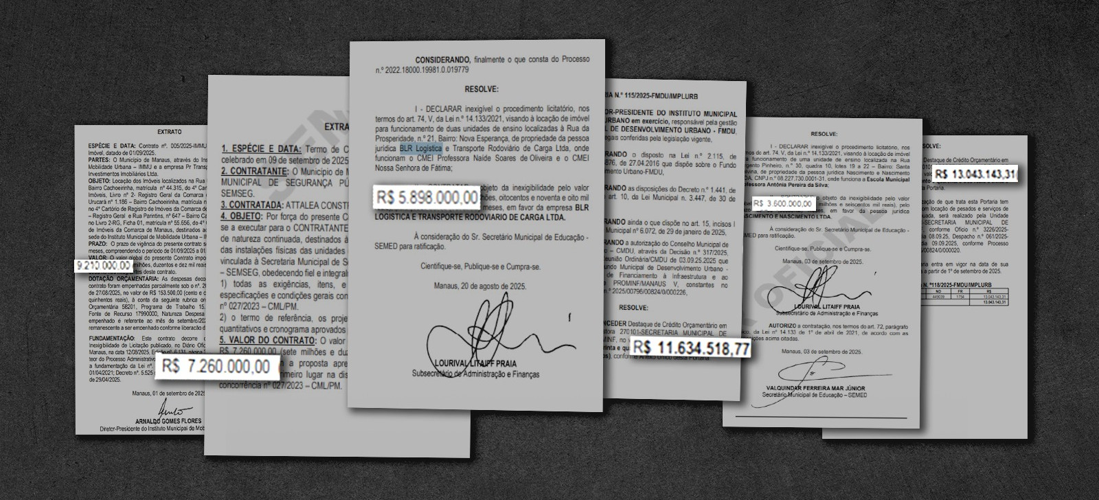 Prefeitura de Manaus autoriza R$ 50 milhões em contratos em um único dia