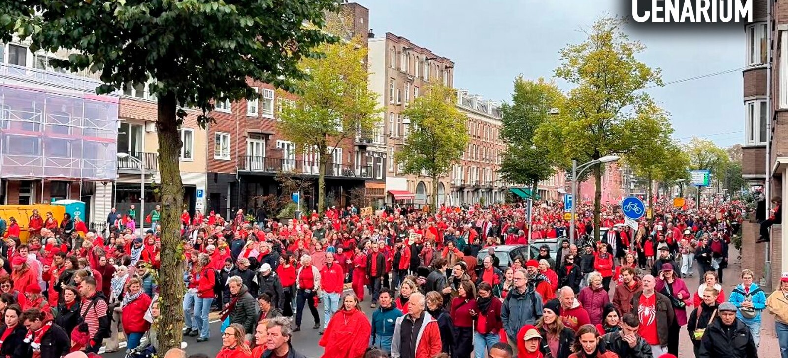 Manifestação pró-Gaza reúne mais de 250 mil pessoas em Amsterdã neste domingo, 5